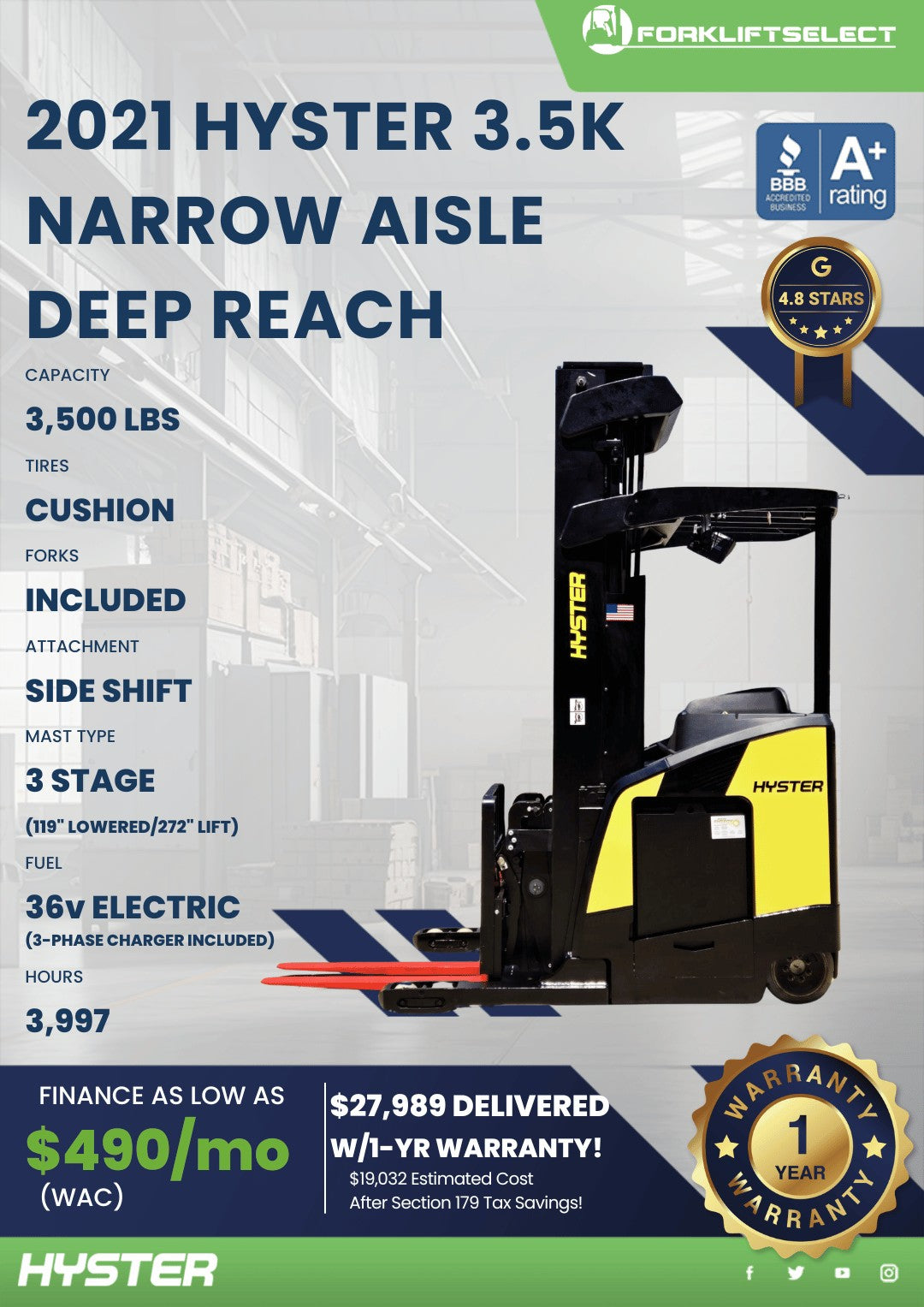 2021 Hyster 4K Cushion