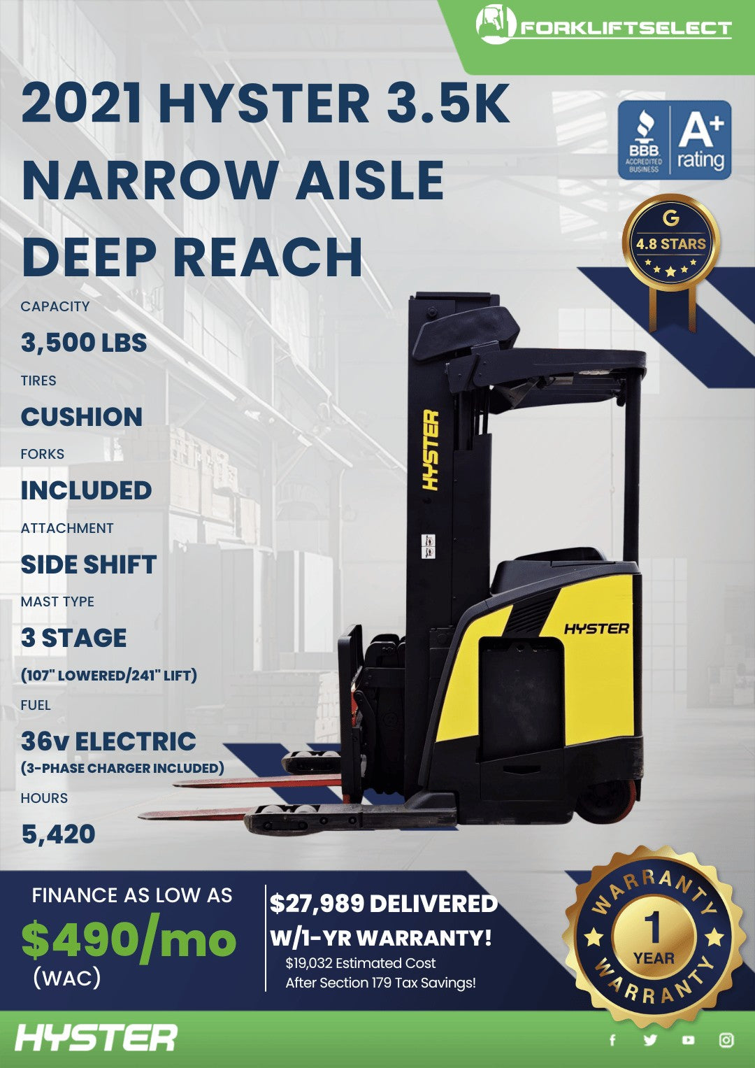 2021 Hyster 4K Cushion