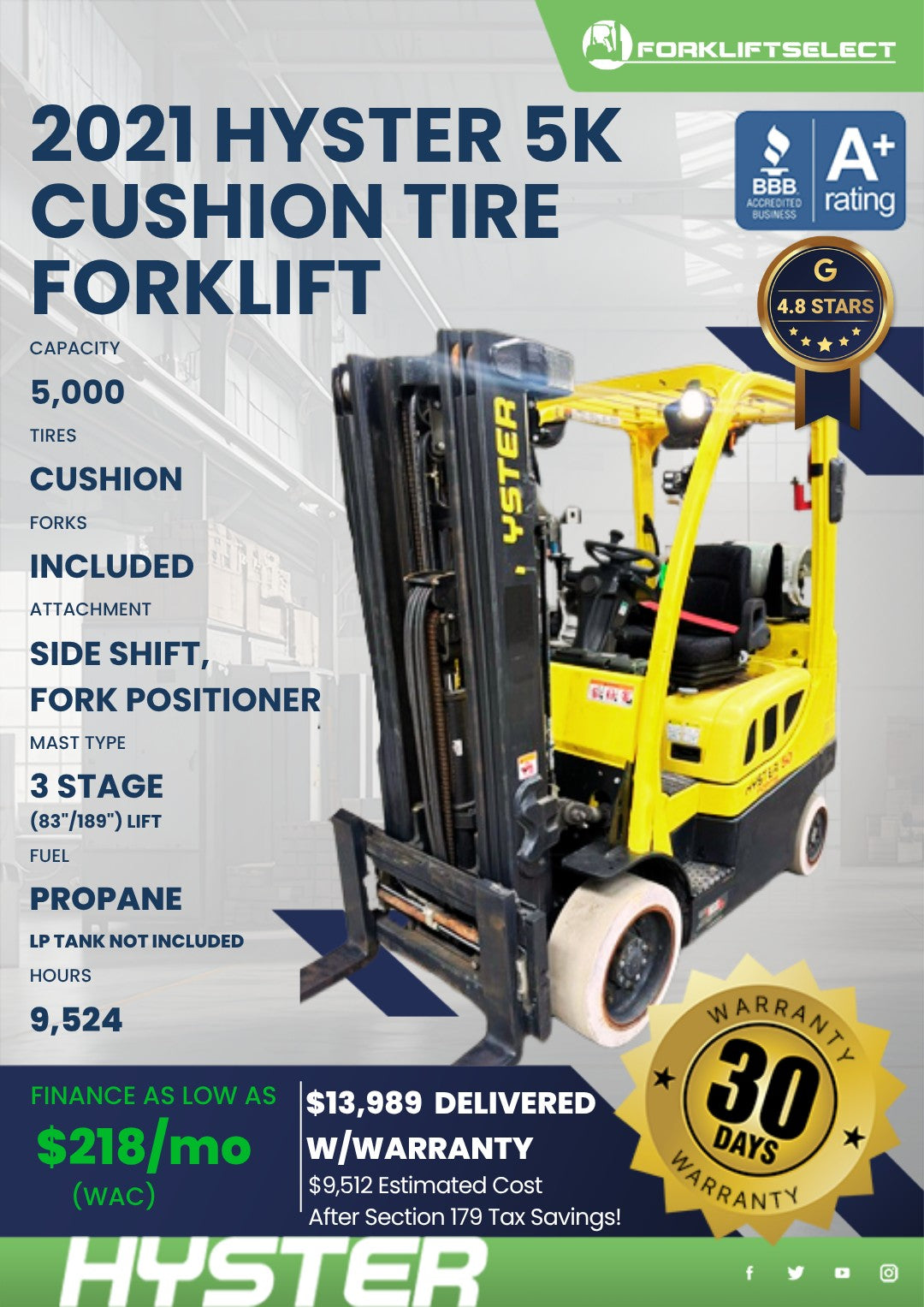 2021 Hyster 5K Cushion