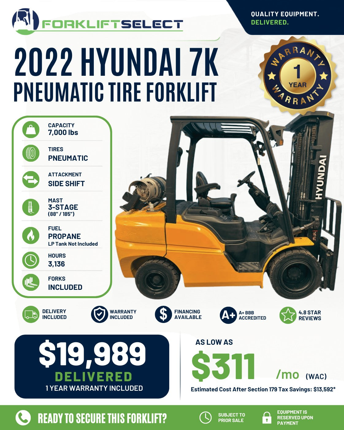 2022 Hyundai 7K Pneumatic