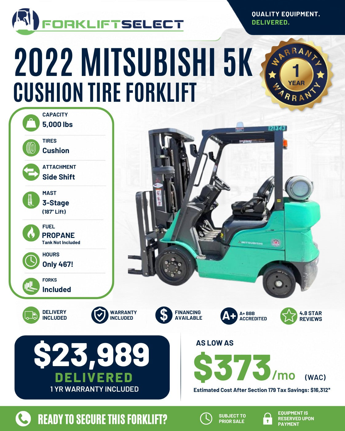 2022 Mitsubishi 5K Cushion