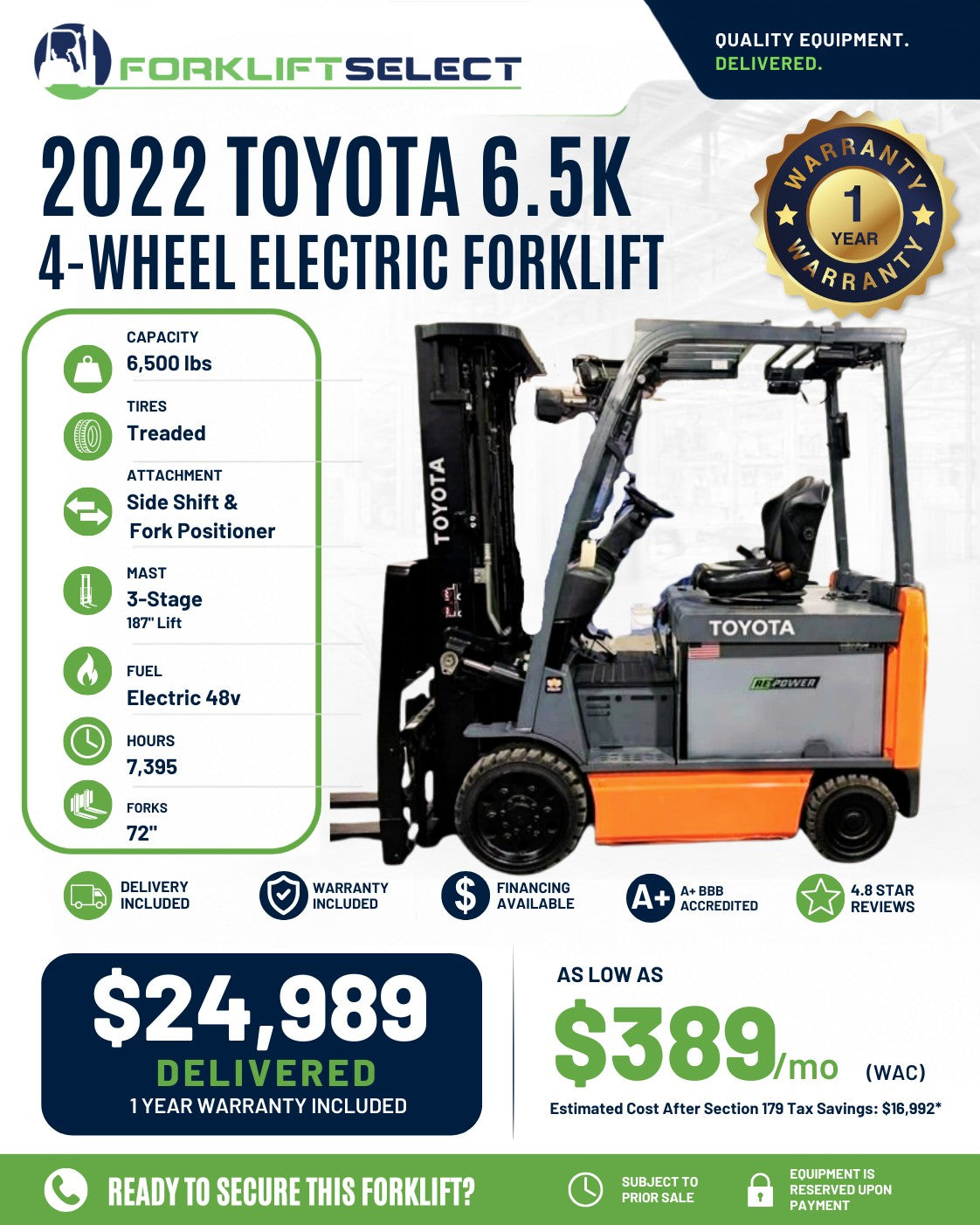 2022 Toyota 7K Cushion