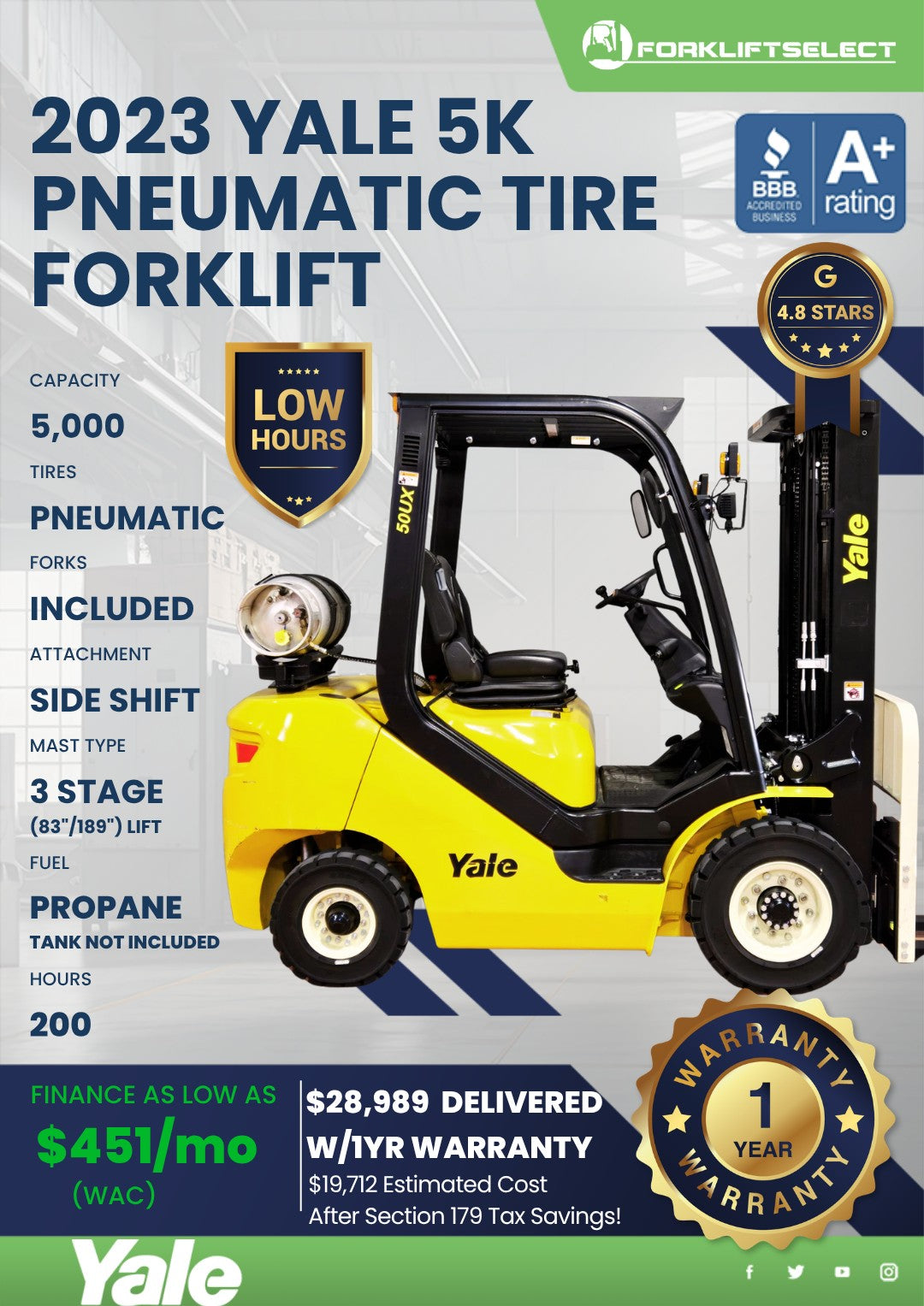 2023 Yale 5K Pneumatic