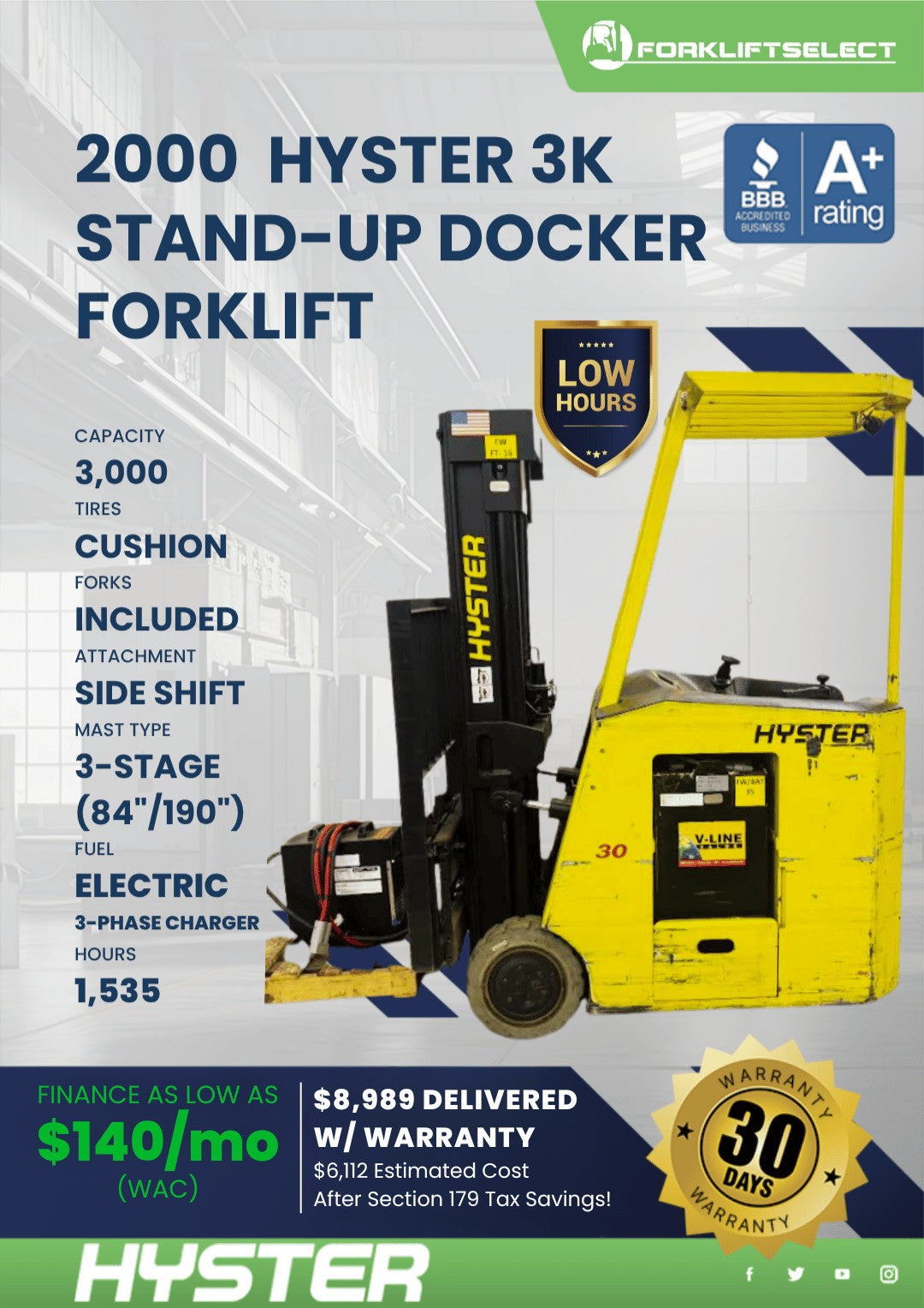 2000 Hyster 3K Cushion