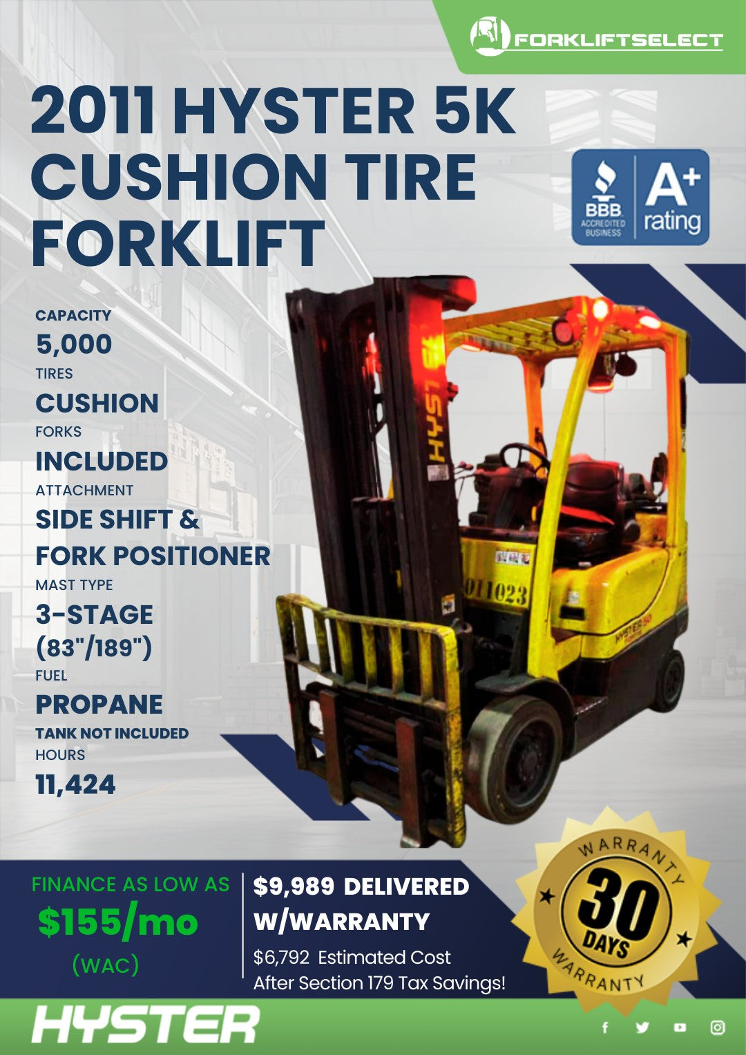 2011 Hyster 5K Cushion