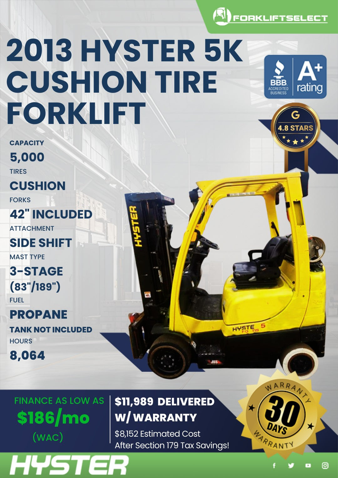 2013 Hyster 5K Cushion