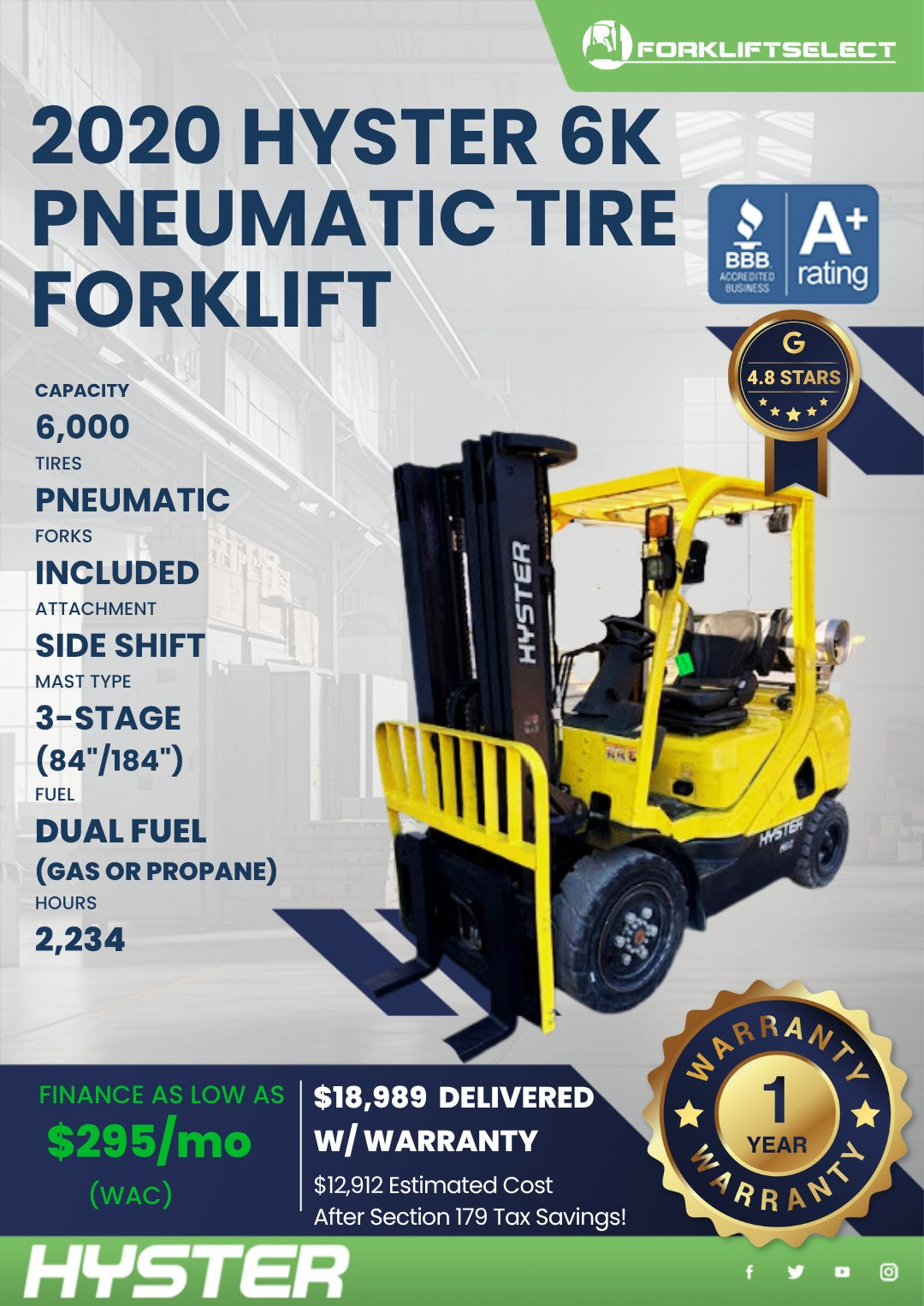 2014 Hyster 5K Cushion