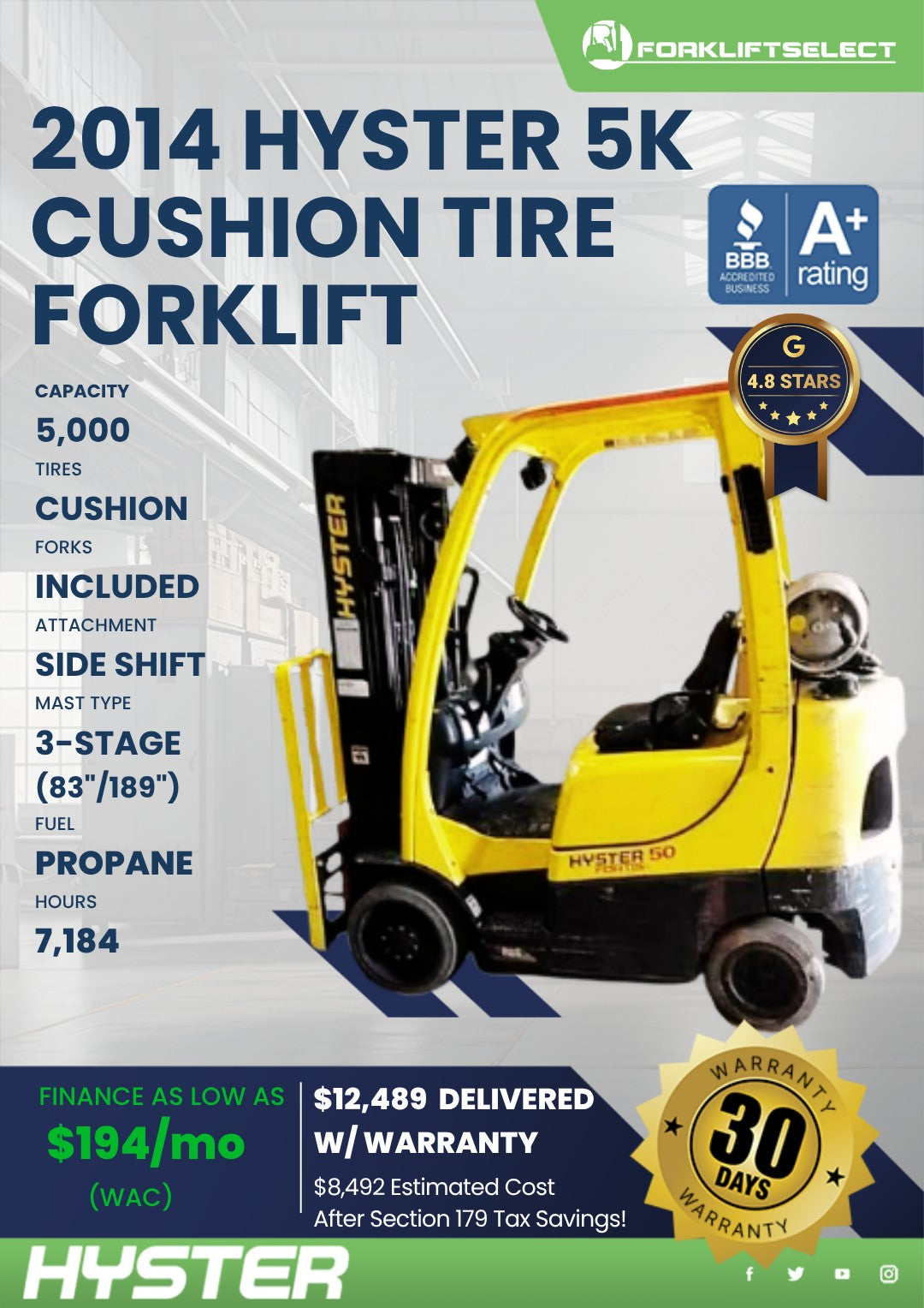 2014 Hyster 5K Cushion