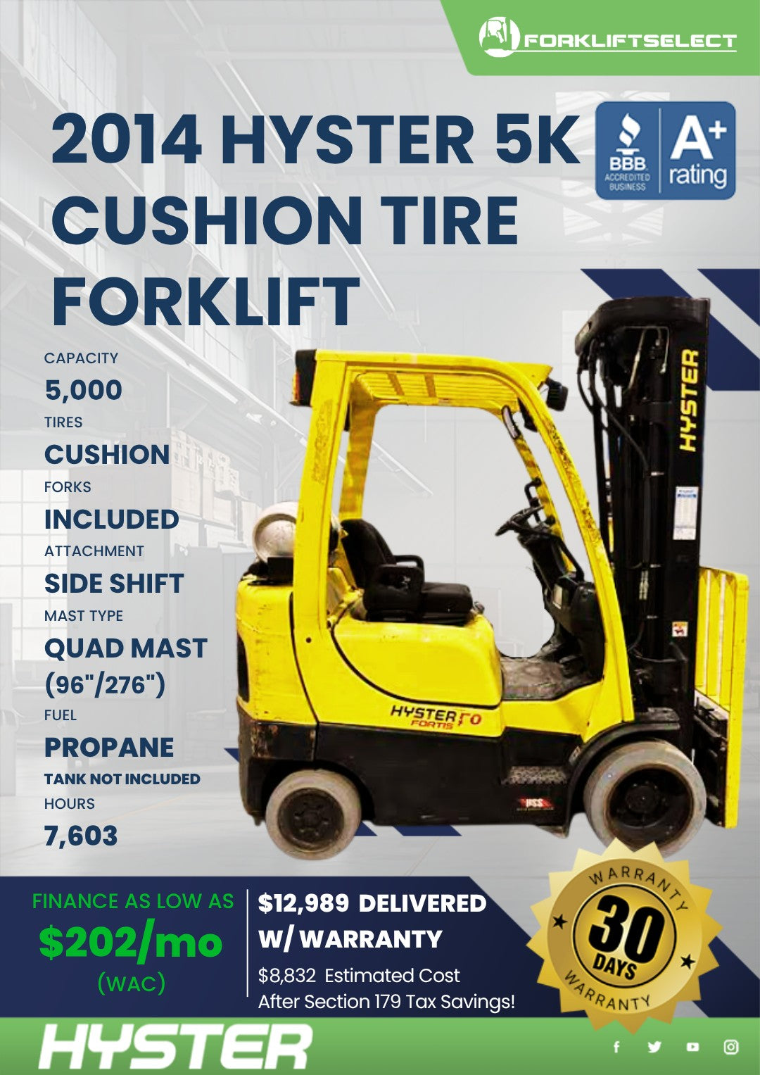 2014 Hyster 5K Cushion
