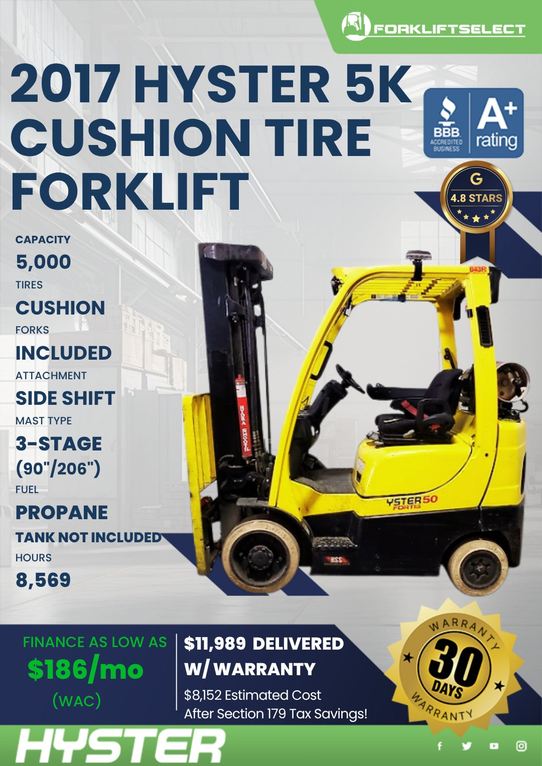 2017 Hyster 5K Cushion