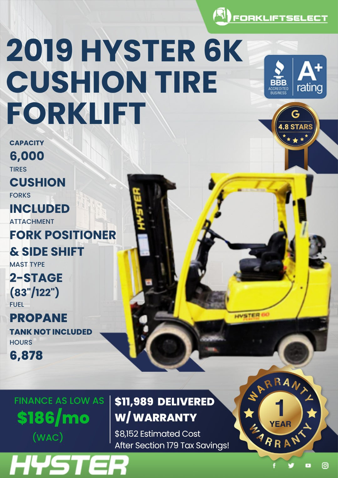 2019 Hyster 6K Cushion