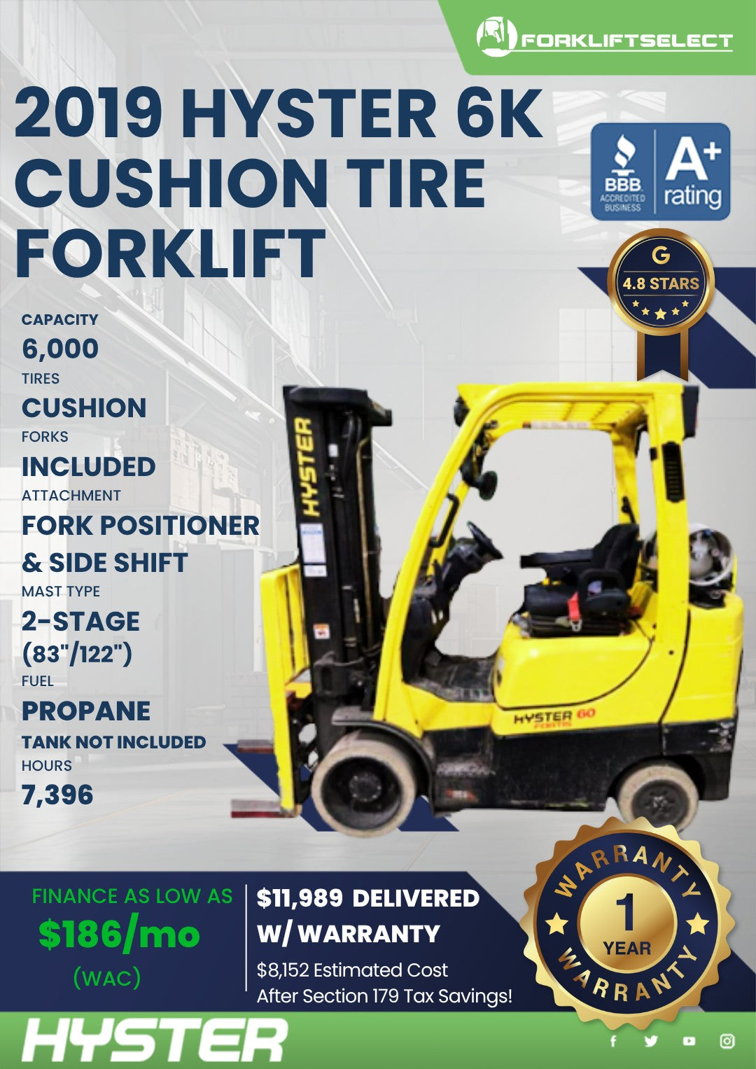2019 Hyster 6K Cushion