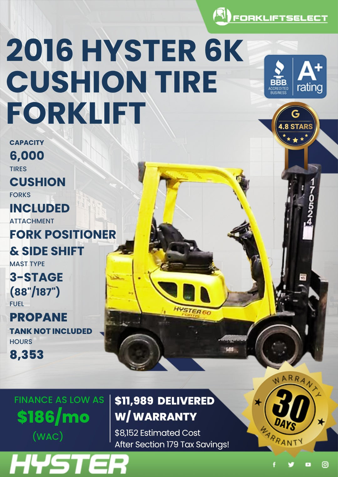 2019 Hyster 6K Cushion