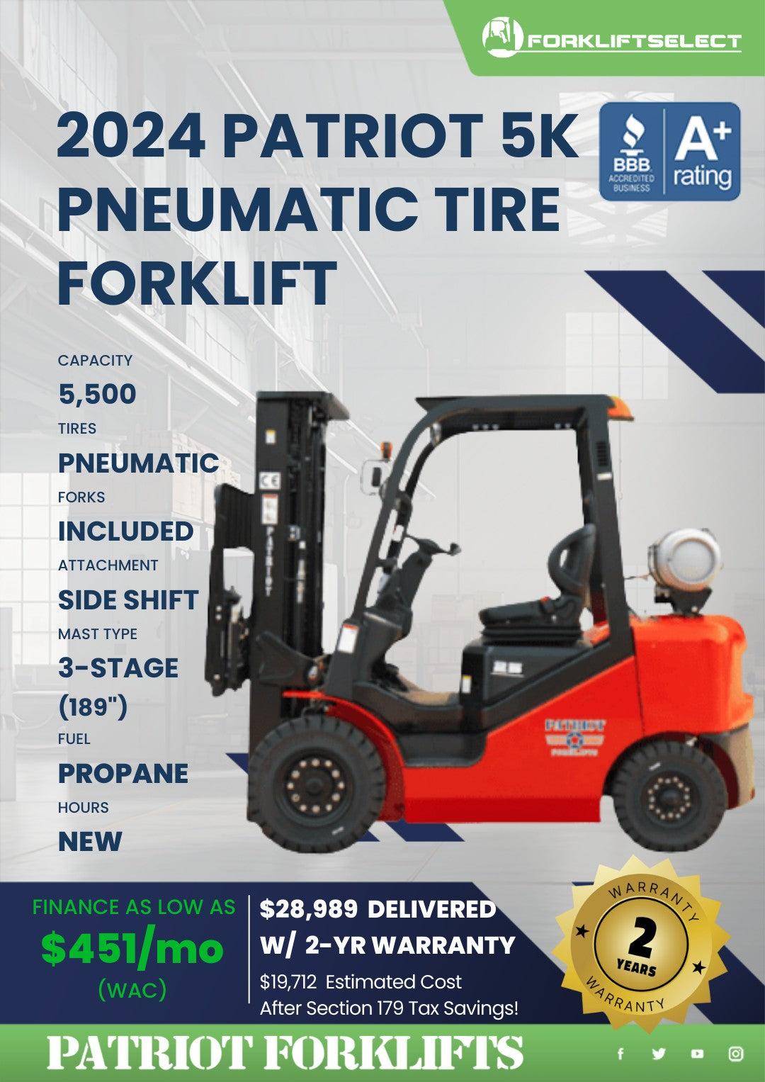 2024 Patriot 6K Pneumatic