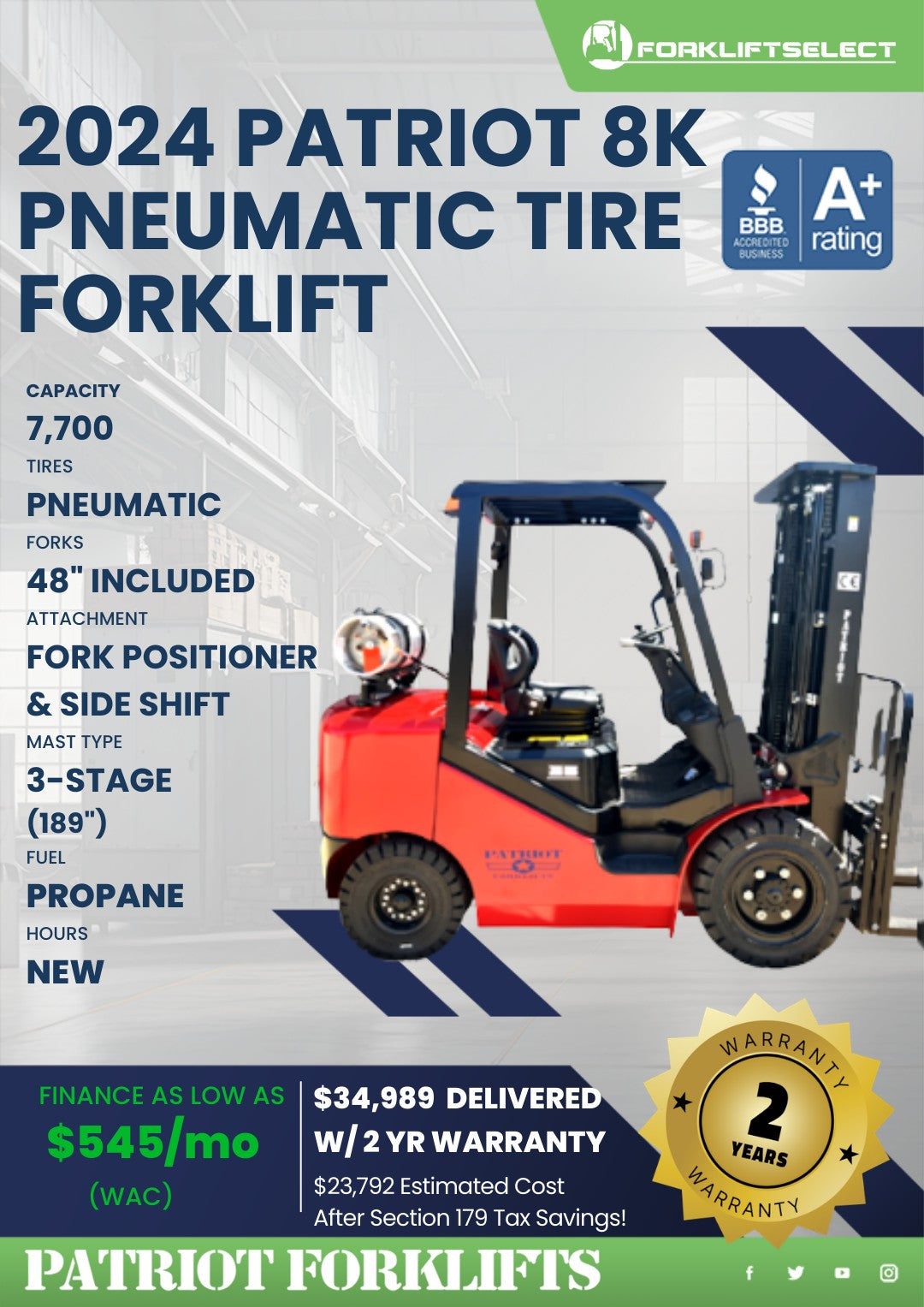 2024 Patriot 8K Pneumatic