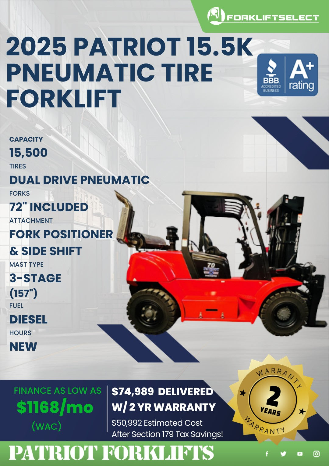 2025 Patriot 16K Pneumatic