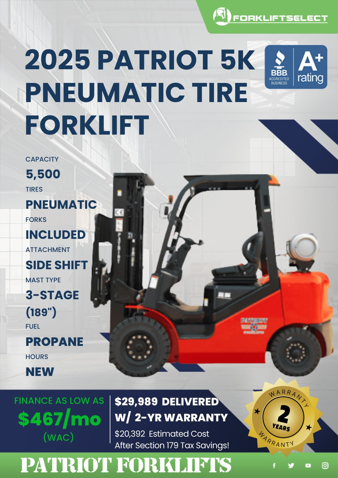 2025 Patriot 6K Pneumatic